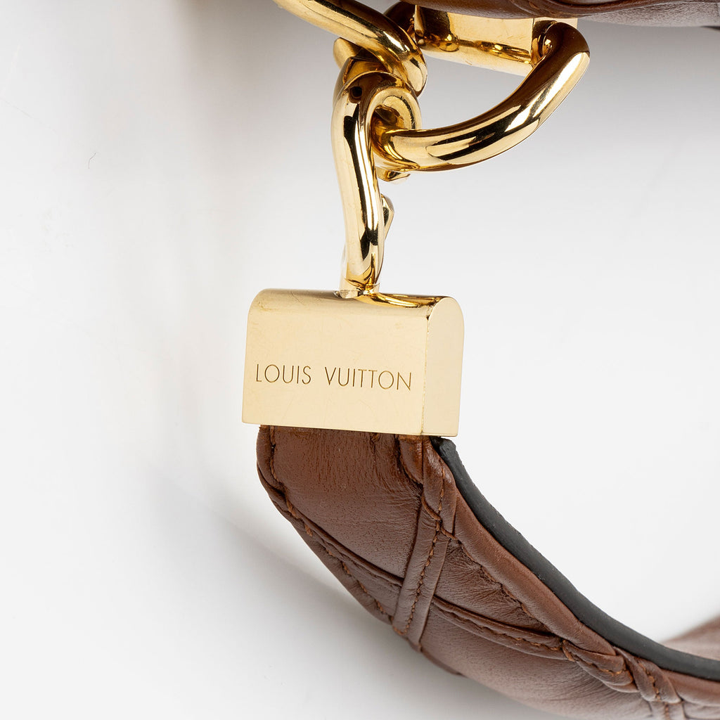 Louis Vuitton Lambskin Malletage GO-14 MM Top Handle (SHF-vVtcbn)
