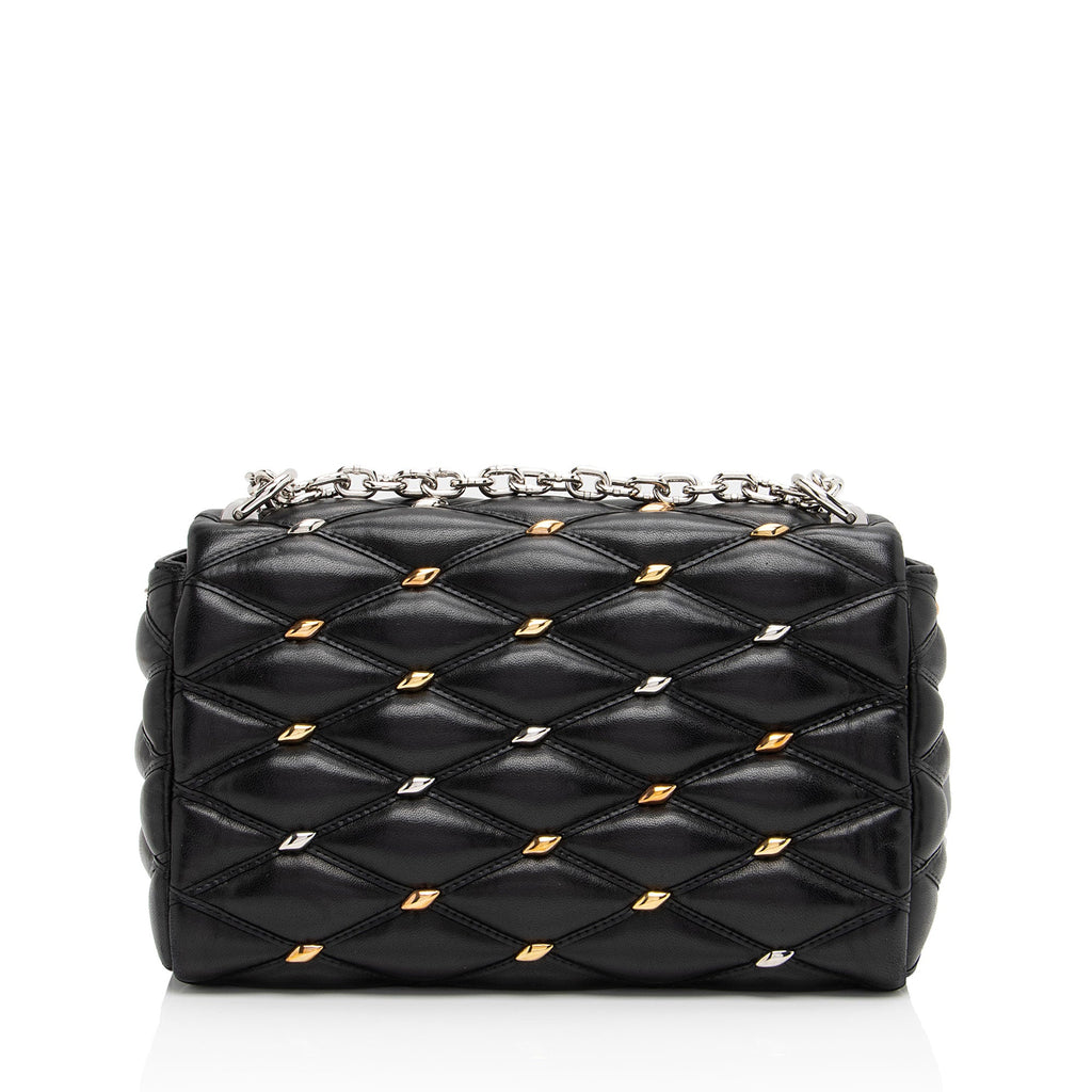 Louis Vuitton Lambskin Studded GO-14 PM Shoulder Bag (SHF-qLBOWs)