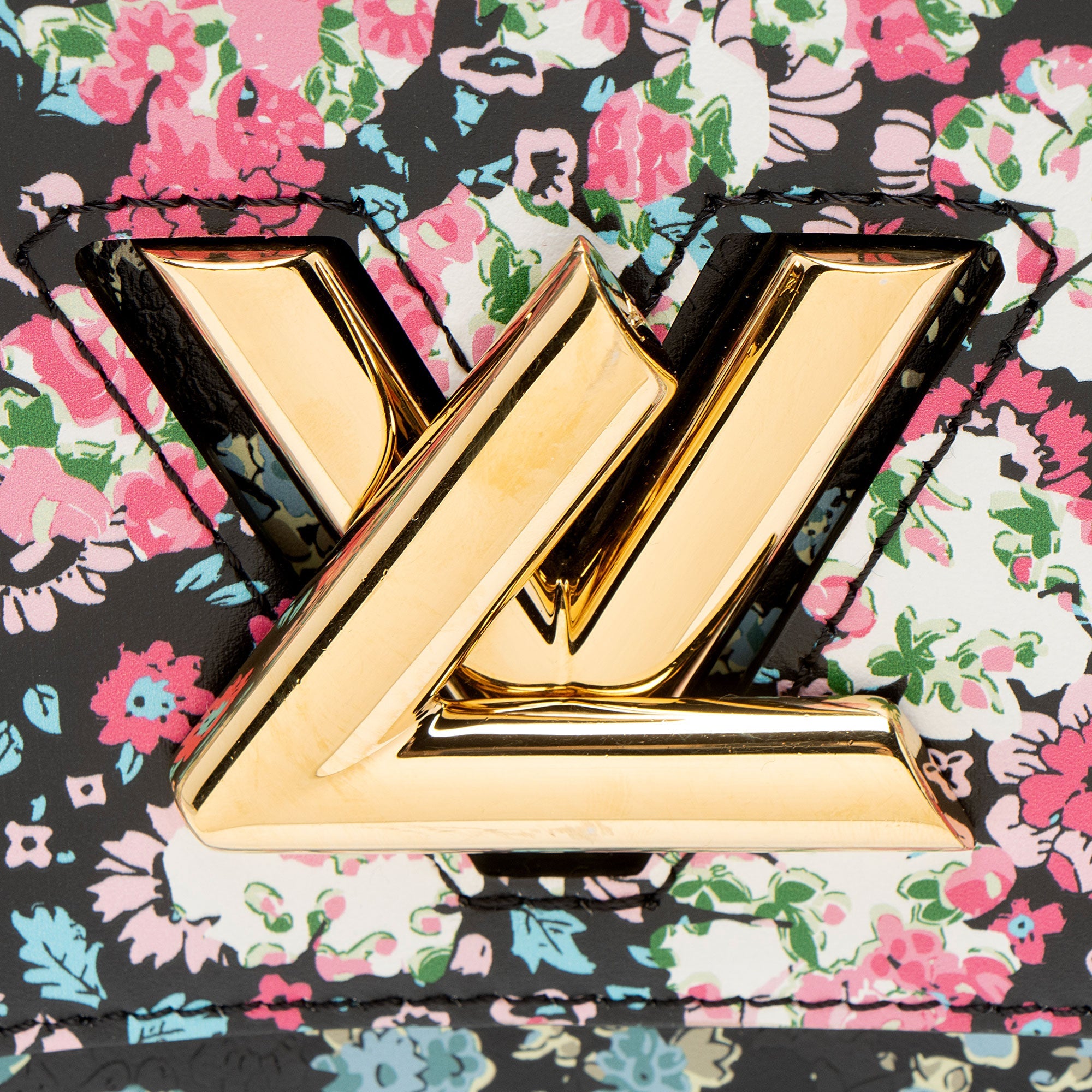 Louis Vuitton Leather Flower Twist PM Shoulder Bag