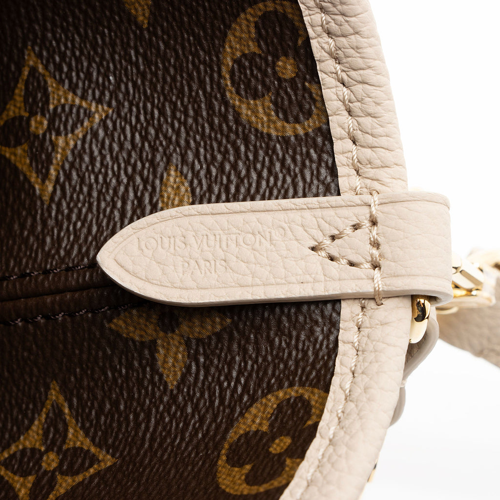 Louis Vuitton Leather Monogram Canvas Neverfull Inside Out Bandouliere BB Tote