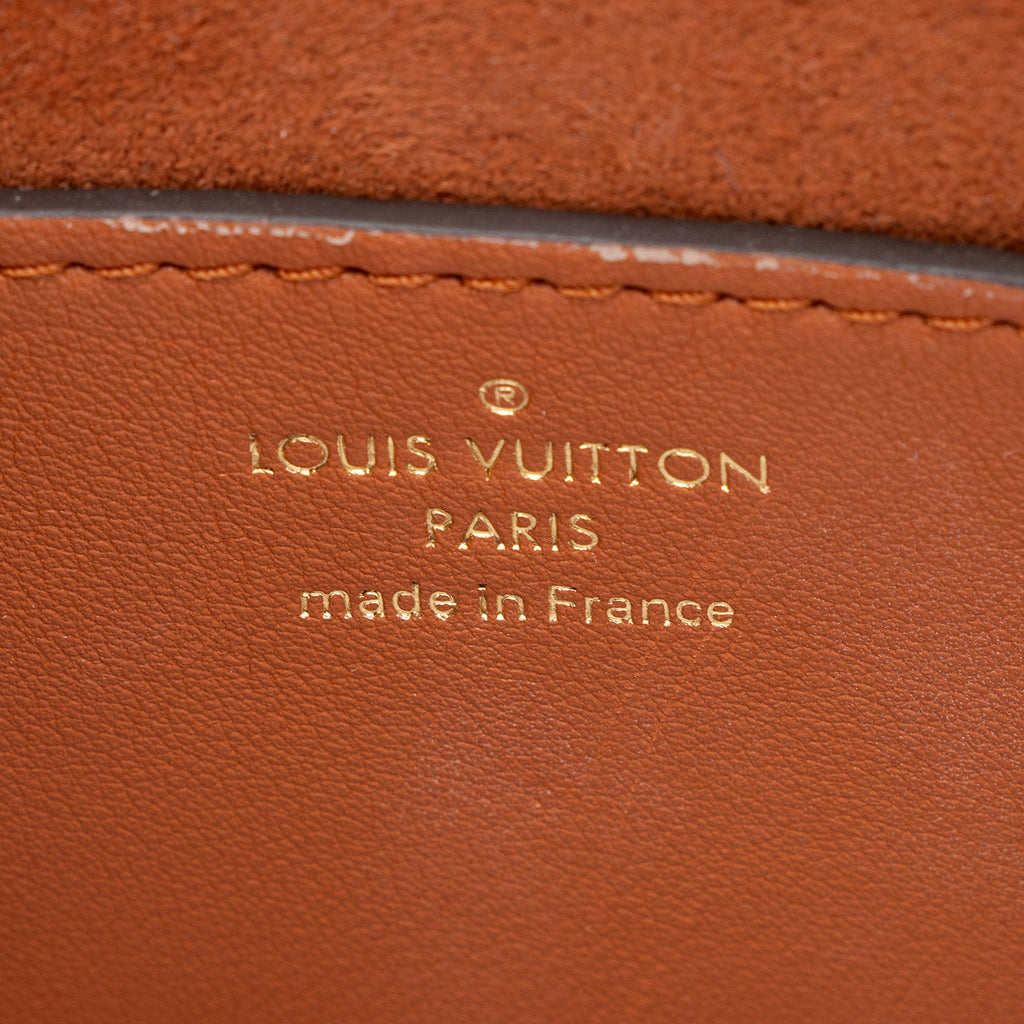 Louis Vuitton Leather Raffia Twist MM Shoulder bag