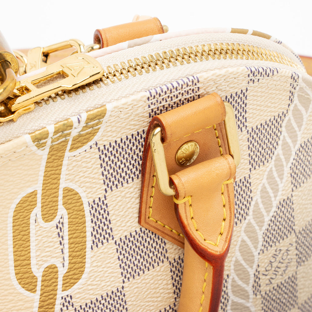 Louis Vuitton Limited Edition Damier Azur Nautical Alma BB Satchel