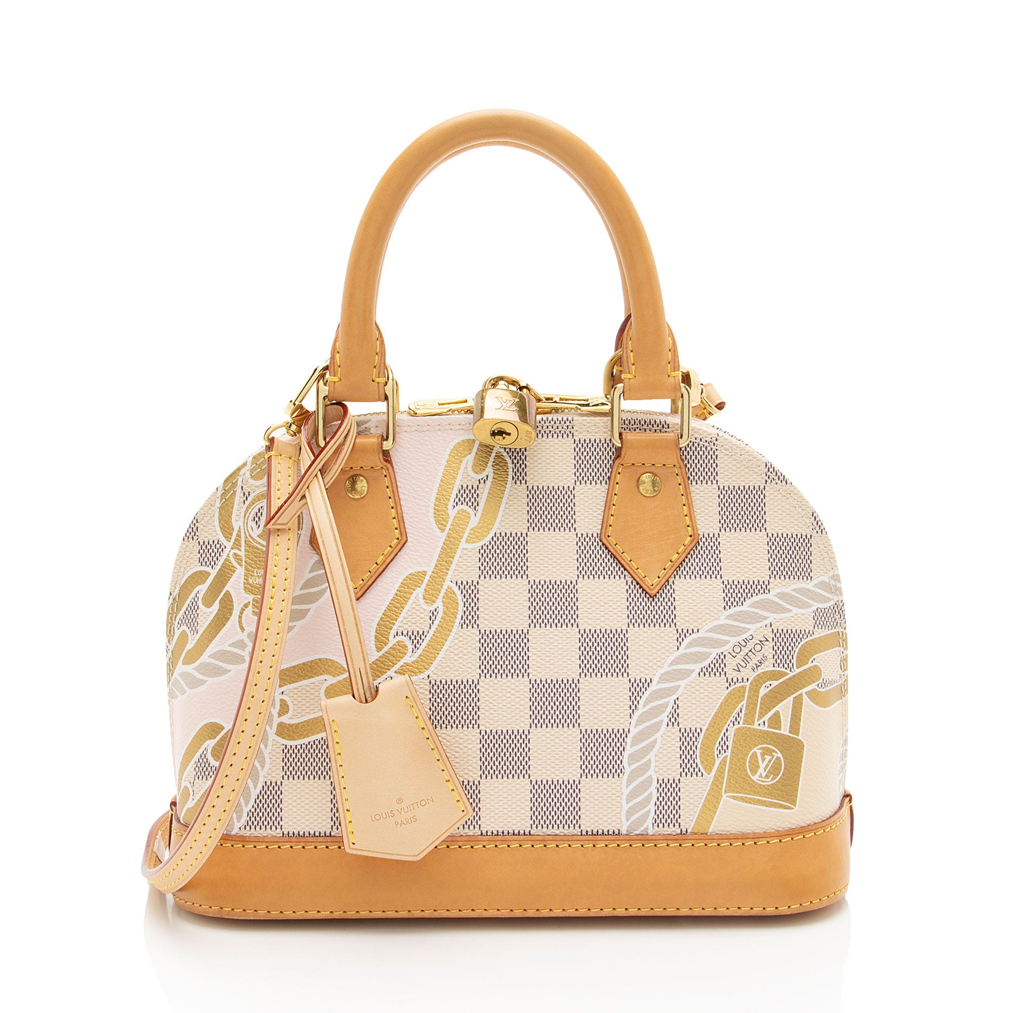 Louis Vuitton Limited Edition Damier Azur Nautical Alma BB Satchel