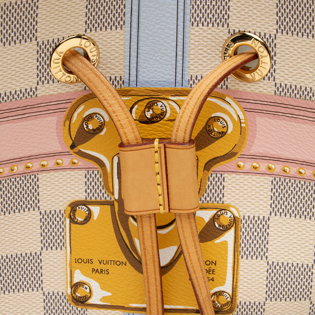 Louis Vuitton Limited Edition Damier Azur Summer Trunk Neonoe MM Shoulder Bag
