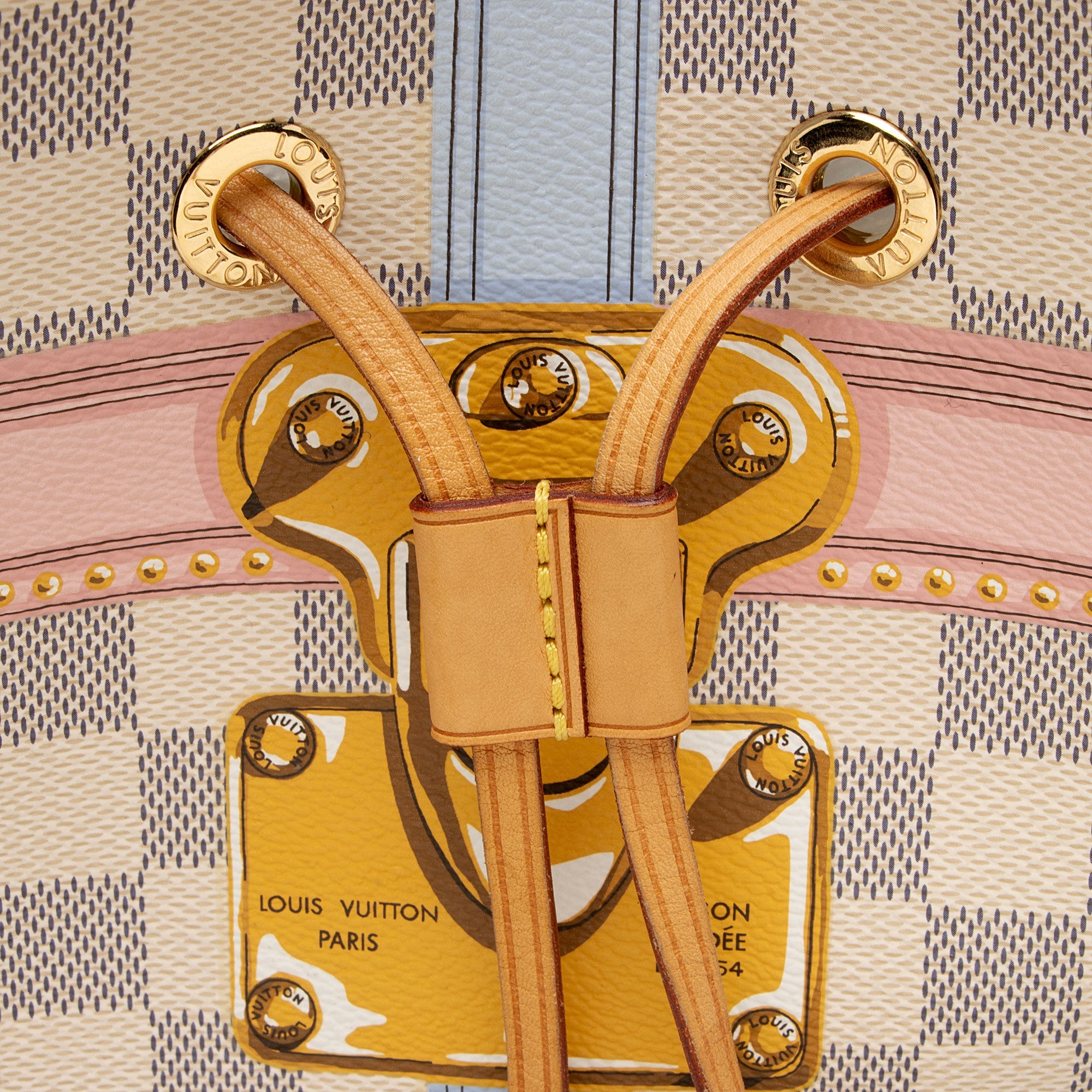 Louis Vuitton Limited Edition Damier Azur Summer Trunk Neonoe MM Shoulder Bag
