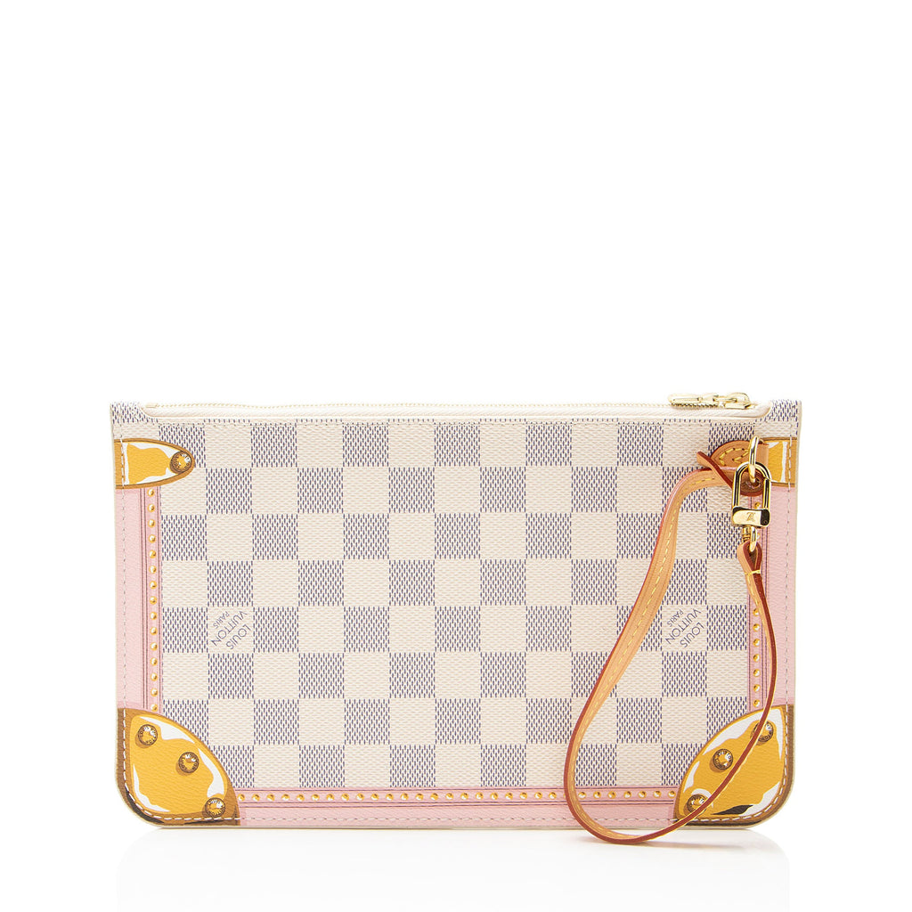 Louis Vuitton Limited Edition Damier Azur Summer Trunk Neverfull MM Pochette