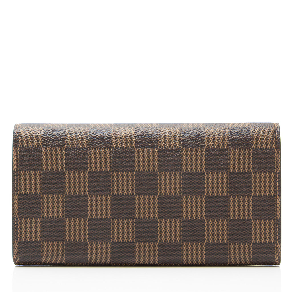 Louis Vuitton Limited Edition Damier Ebene Vivienne Paris Sarah Wallet