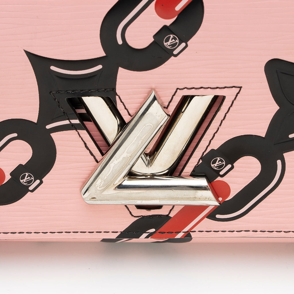 Louis Vuitton Limited Edition Epi Leather Chain Flower Twist Chain Wallet