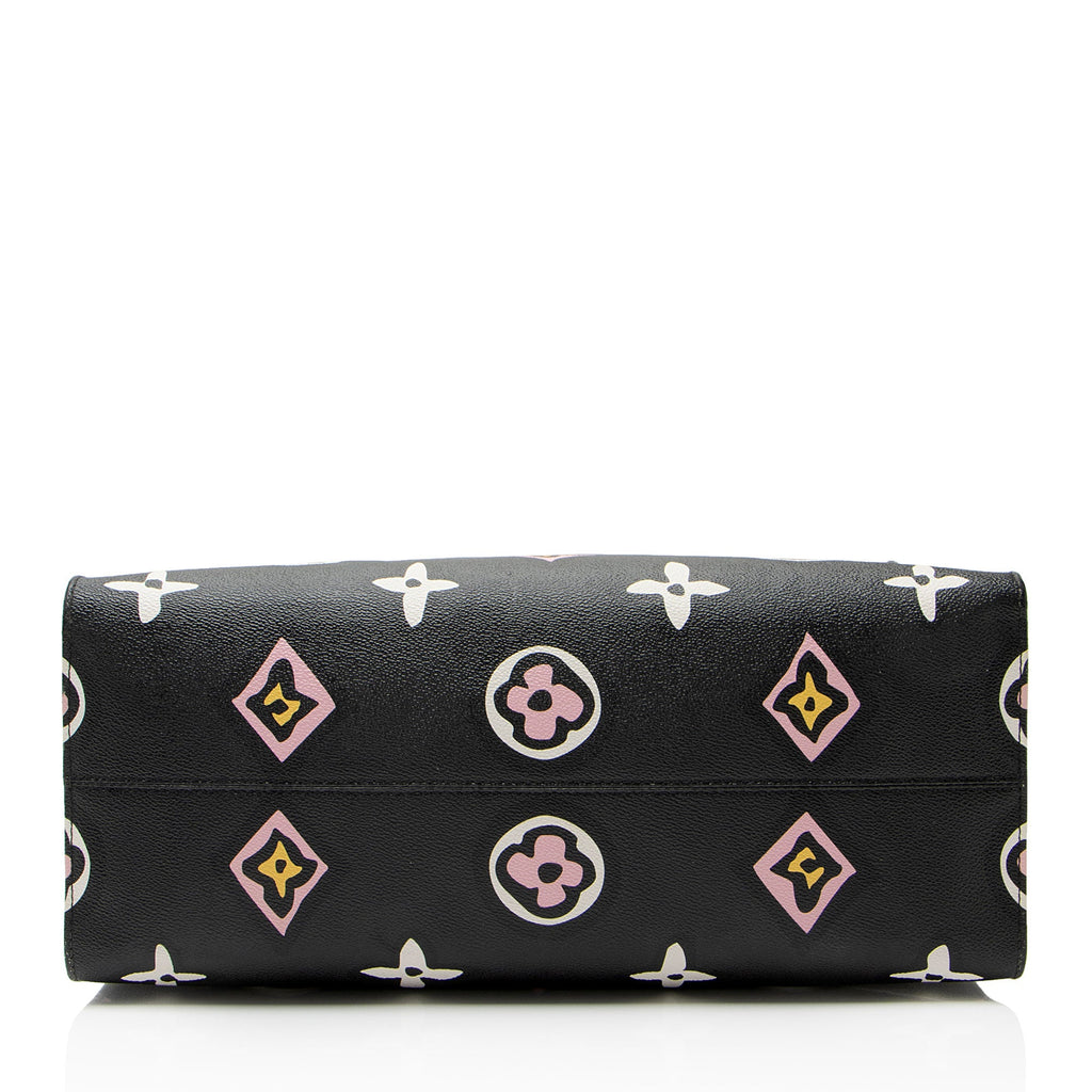 Louis Vuitton Limited Edition Giant Monogram Canvas Wild At Heart Onthego GM Tote