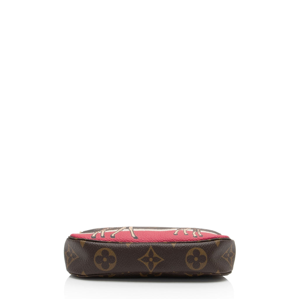Louis Vuitton Limited Edition Monogram Canvas Animation Giraffe Mini Pochette Accessoires (SHF-MOQix4)