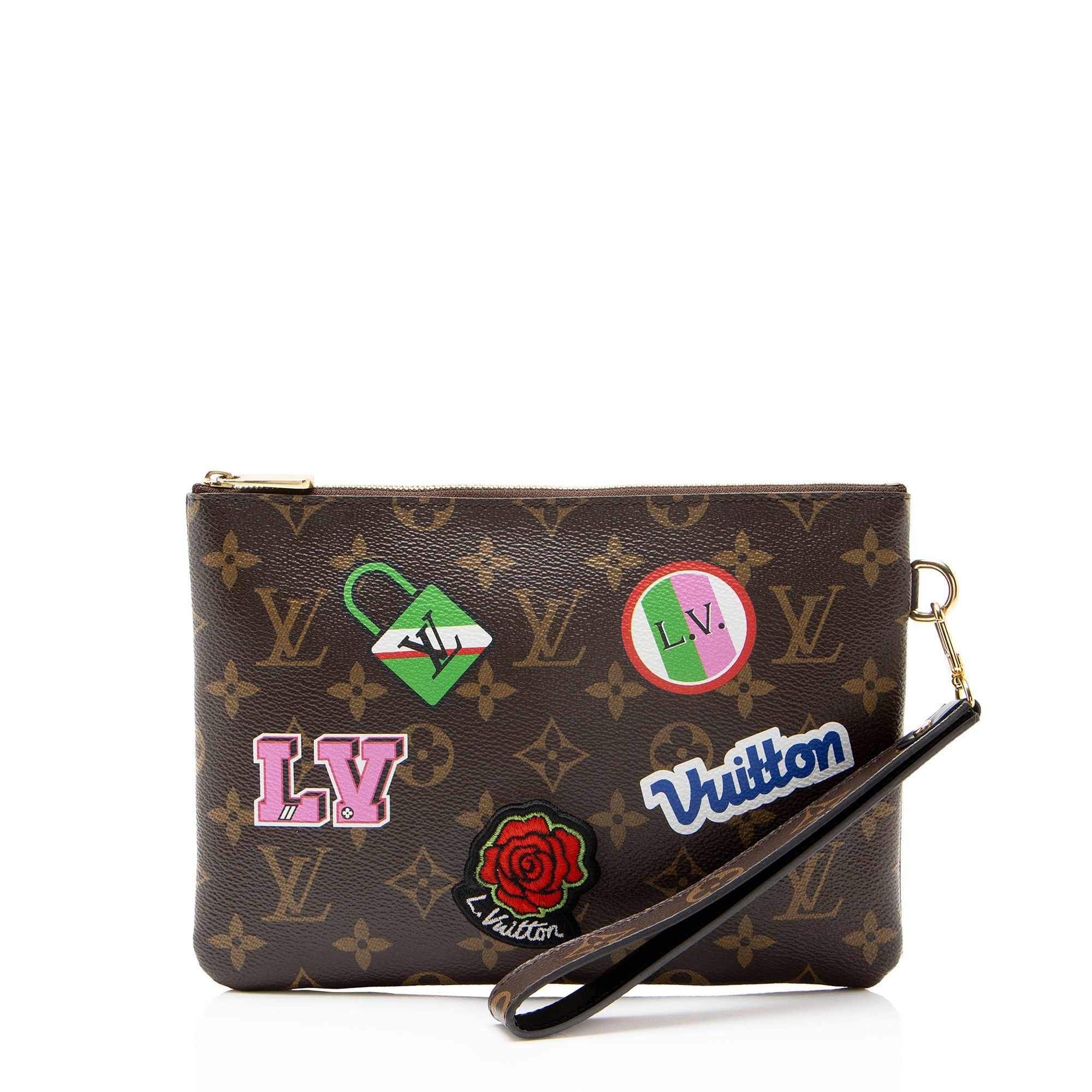 Louis Vuitton Limited Edition Monogram Canvas Patches City Pouch