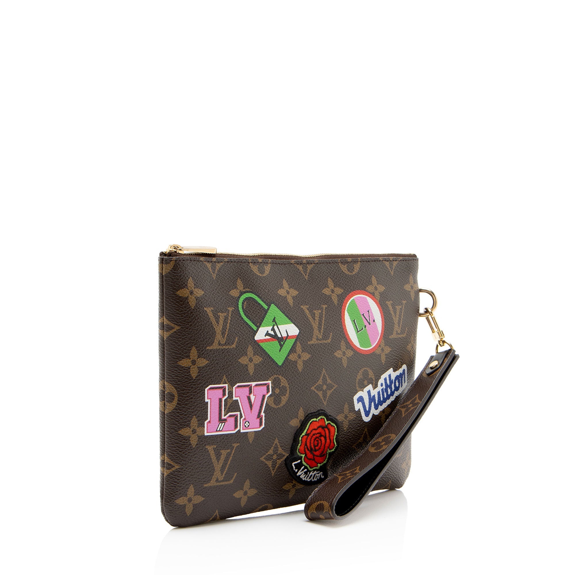 Louis Vuitton Limited Edition Monogram Canvas Patches City Pouch