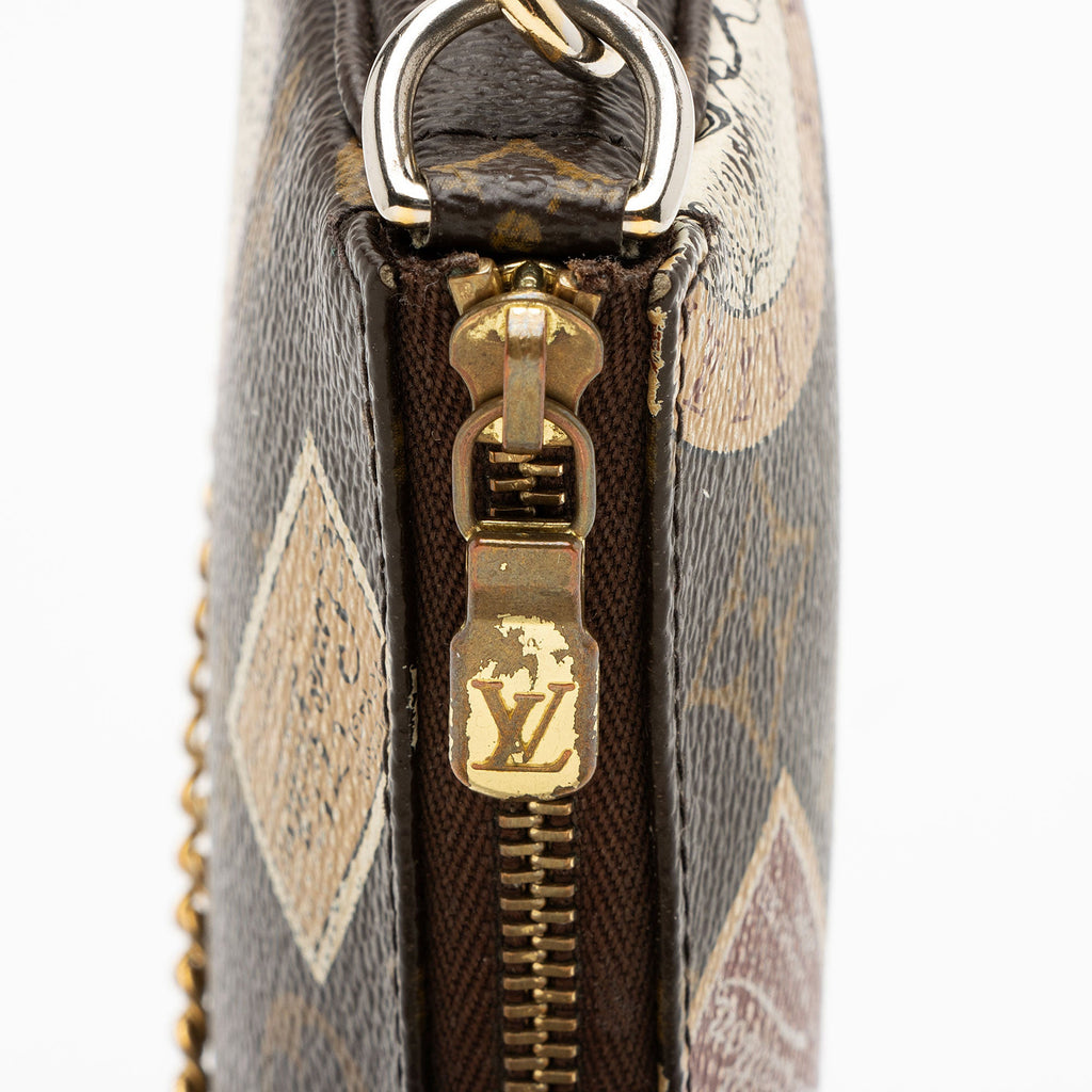 Louis Vuitton Limited Edition Monogram Canvas Patches Mini Pochette Accessoires