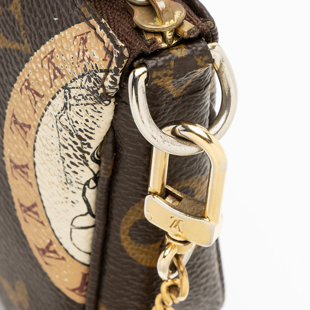 Louis Vuitton Limited Edition Monogram Canvas Patches Mini Pochette Accessoires