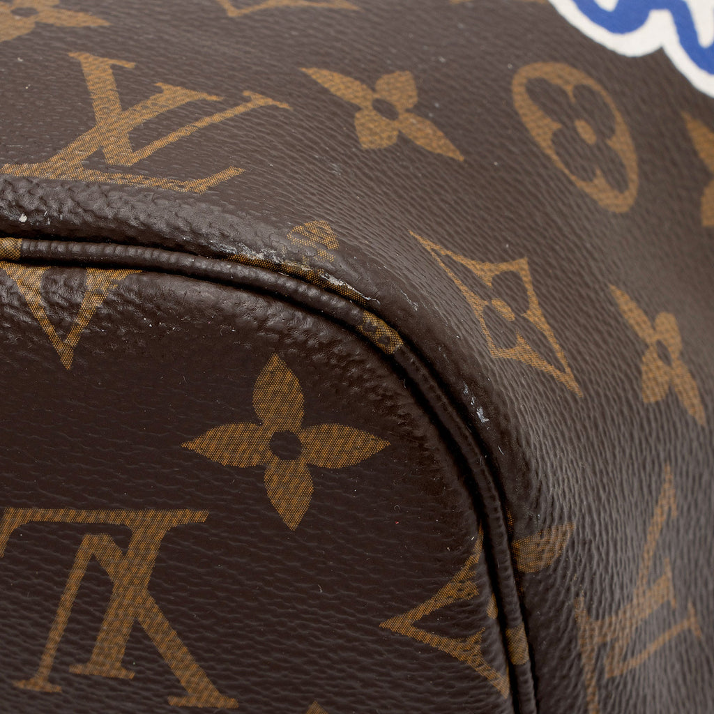 Louis Vuitton Limited Edition Monogram Canvas Patches Neverfull MM Tote