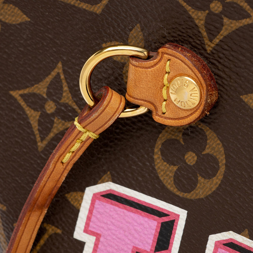 Louis Vuitton Limited Edition Monogram Canvas Patches Neverfull MM Tote