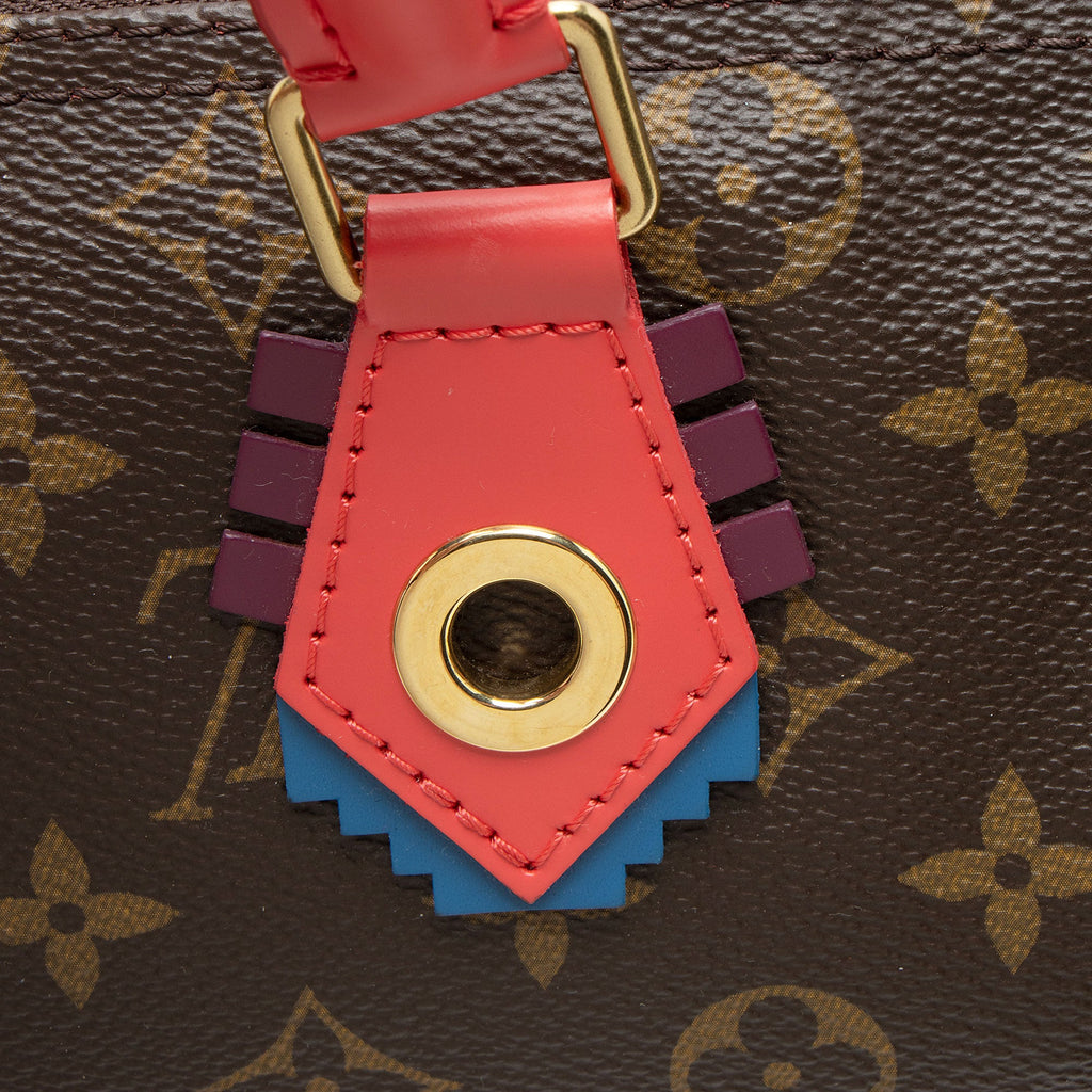 Louis Vuitton Limited Edition Monogram Canvas Totem Speedy 30 Satchel (SHF-emv1sU)