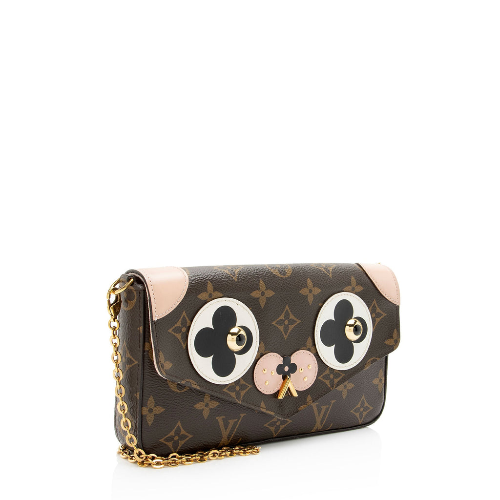 Louis Vuitton Limited Edition Monogram Canvas Valentine Dog Felicie Pochette
