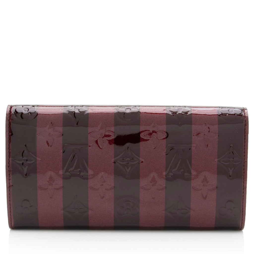 Louis Vuitton Limited Edition Monogram Vernis Rayures Sarah Wallet