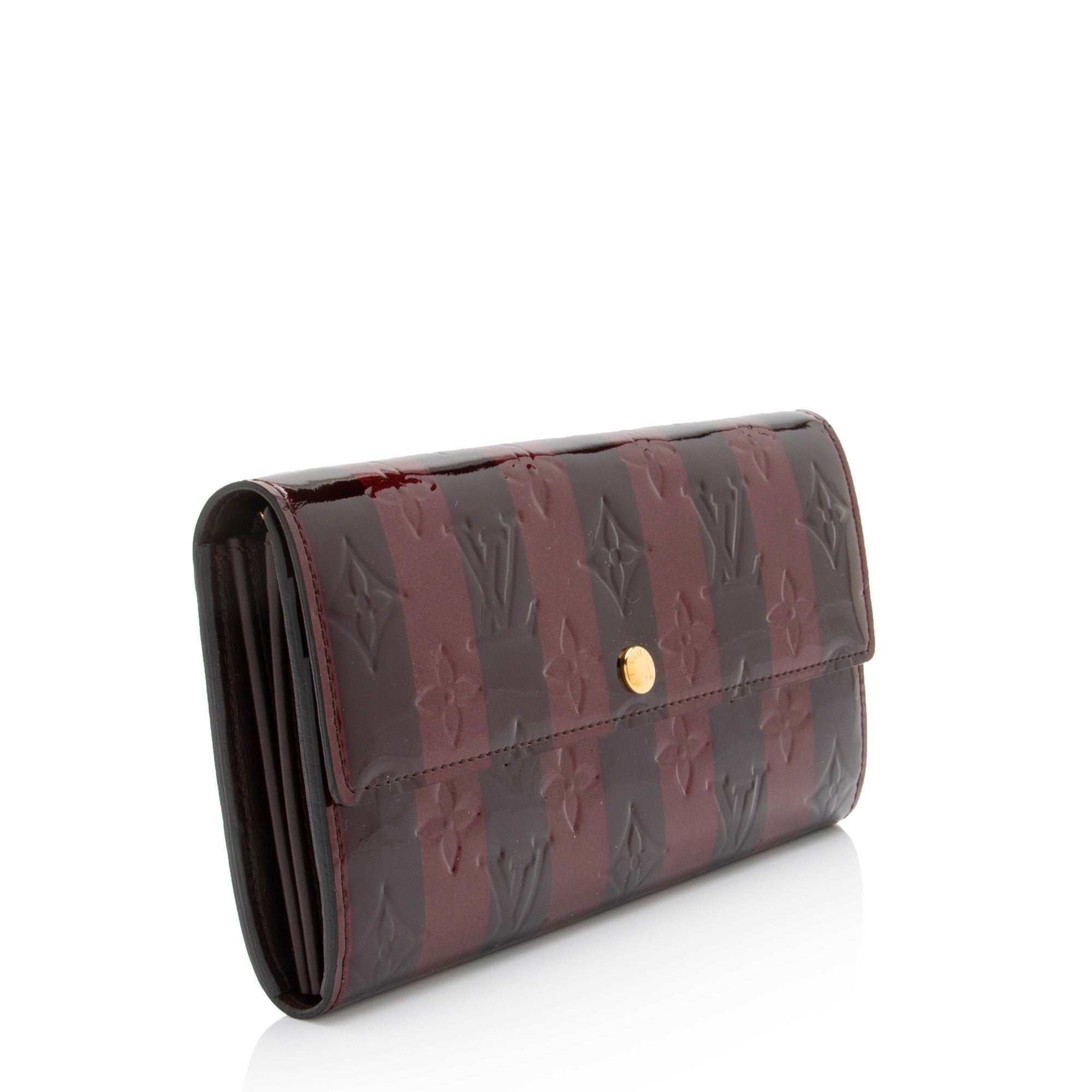 Louis Vuitton Limited Edition Monogram Vernis Rayures Sarah Wallet