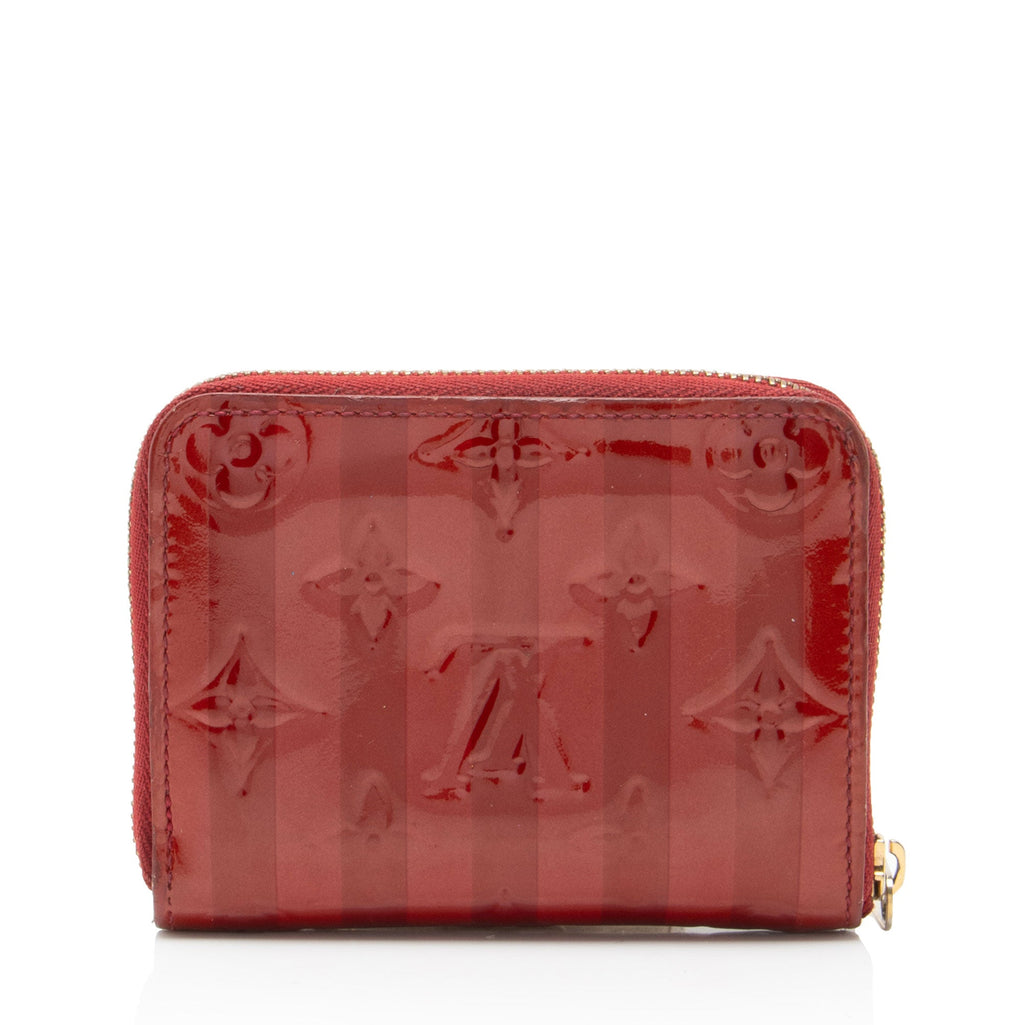 Louis Vuitton Limited Edition Monogram Vernis Rayures Zippy Coin Wallet