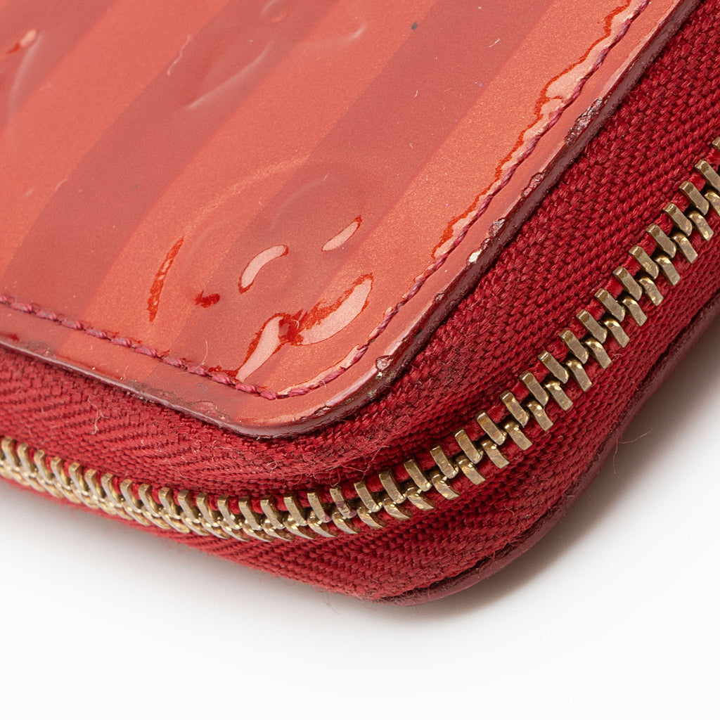 Louis Vuitton Limited Edition Monogram Vernis Rayures Zippy Coin Wallet
