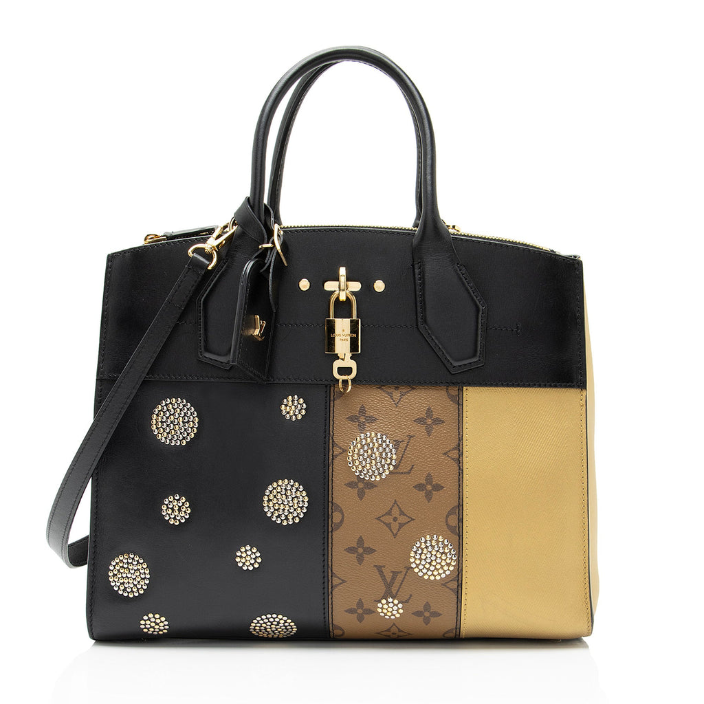 Louis Vuitton Limited Edition Reverse Monogram Night Light City Steamer MM Tote