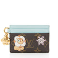 Louis Vuitton Limited Edition Vivienne Lion Snowflake Charms Card Holder