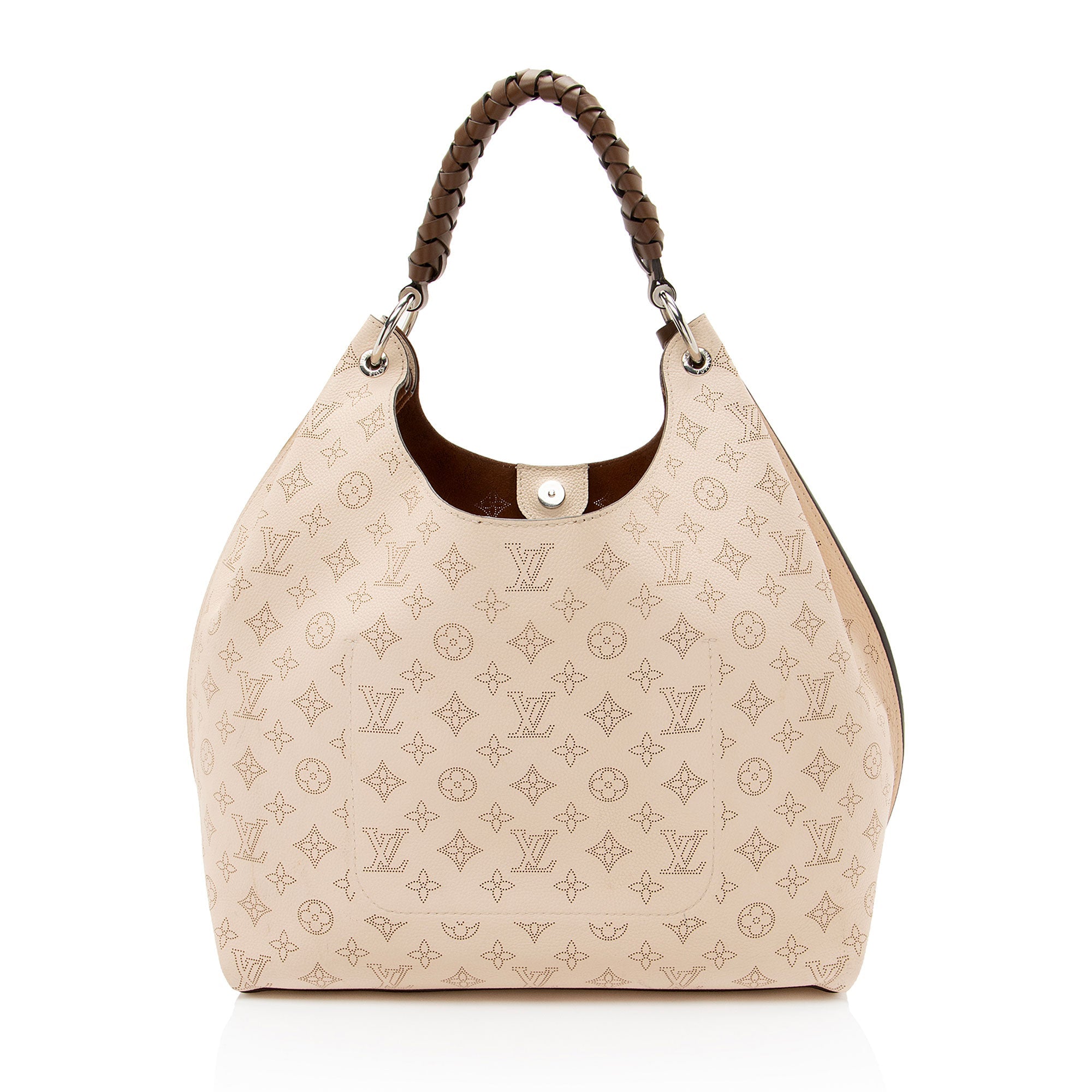 Louis Vuitton Mahina Leather Carmel Hobo