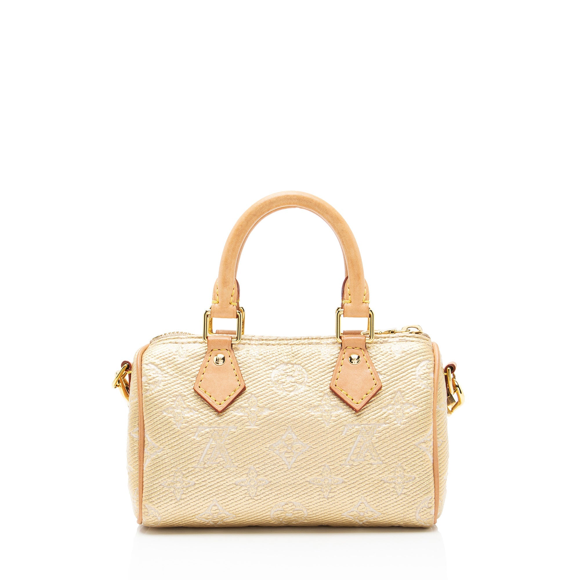 Louis Vuitton Metallic Monogram Jacquard Nano Speedy Satchel