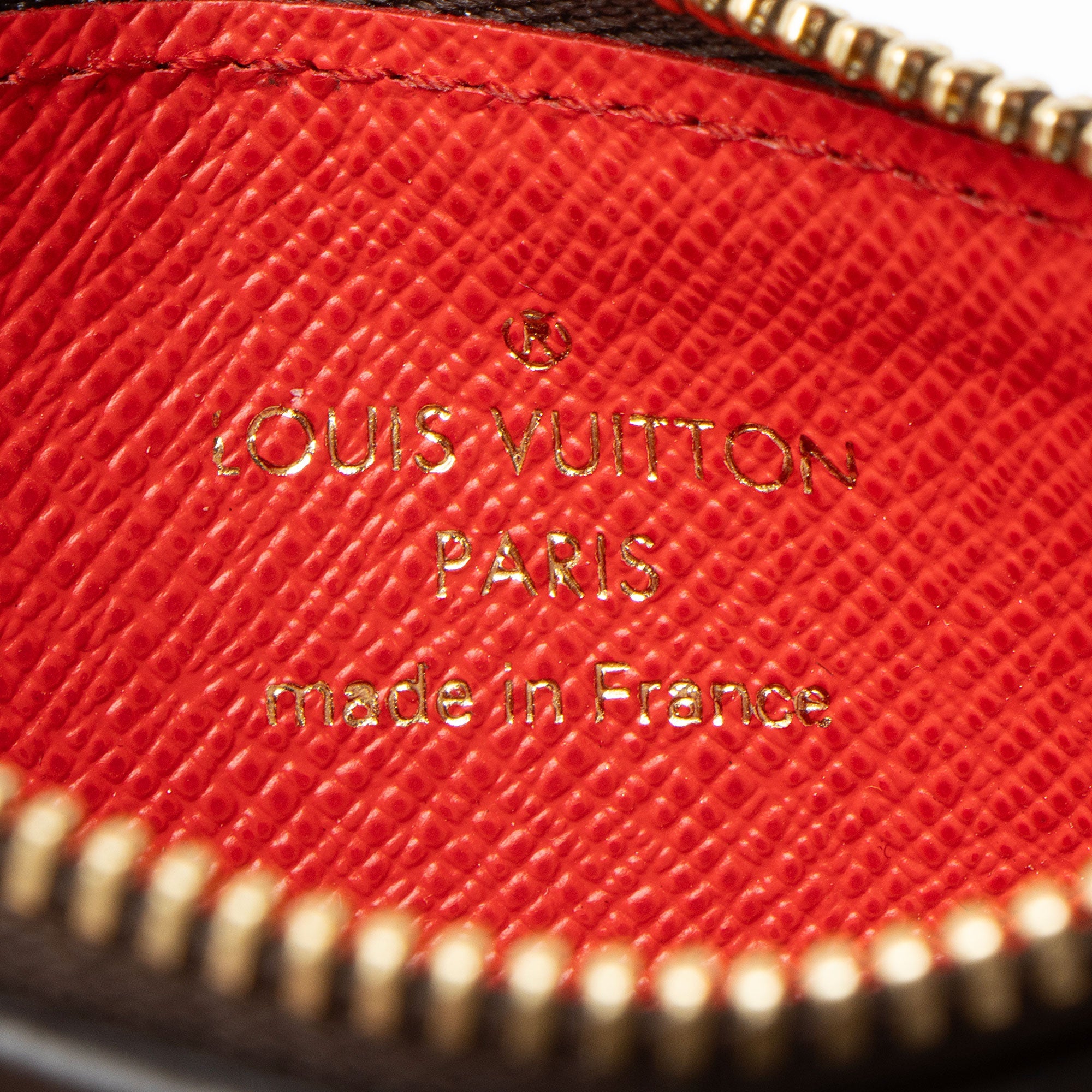 Louis Vuitton Mongram Canvas Leather Zipped Romy Card Holder