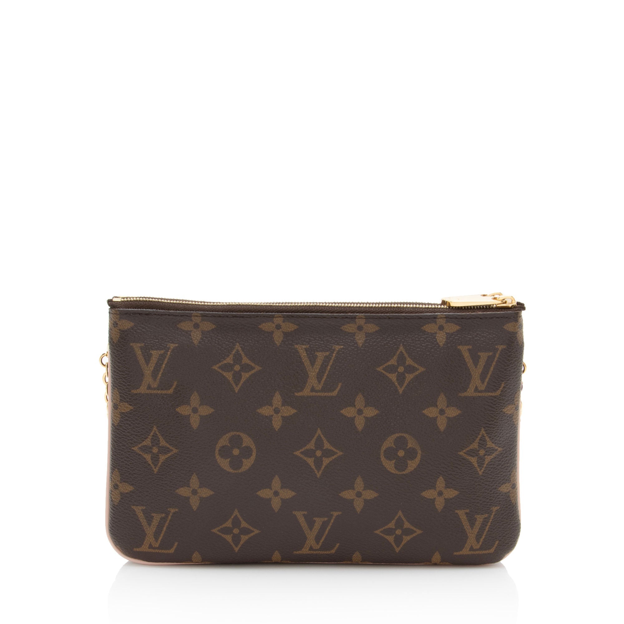 Louis Vuitton Monogram Canvas Blooming Flowers Double Zip Pochette