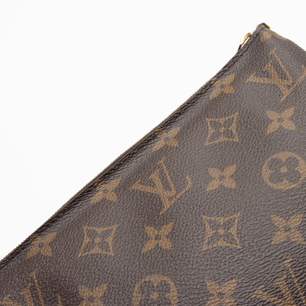 Louis Vuitton Monogram Canvas Blooming Flowers Double Zip Pochette