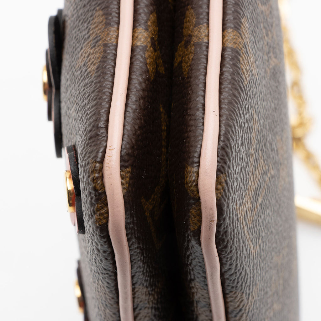 Louis Vuitton Monogram Canvas Blooming Flowers Double Zip Pochette