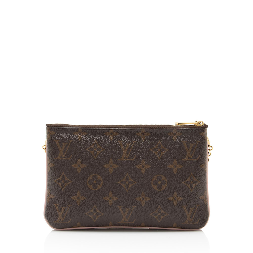 Louis Vuitton Monogram Canvas Blooming Flowers Double Zip Pochette