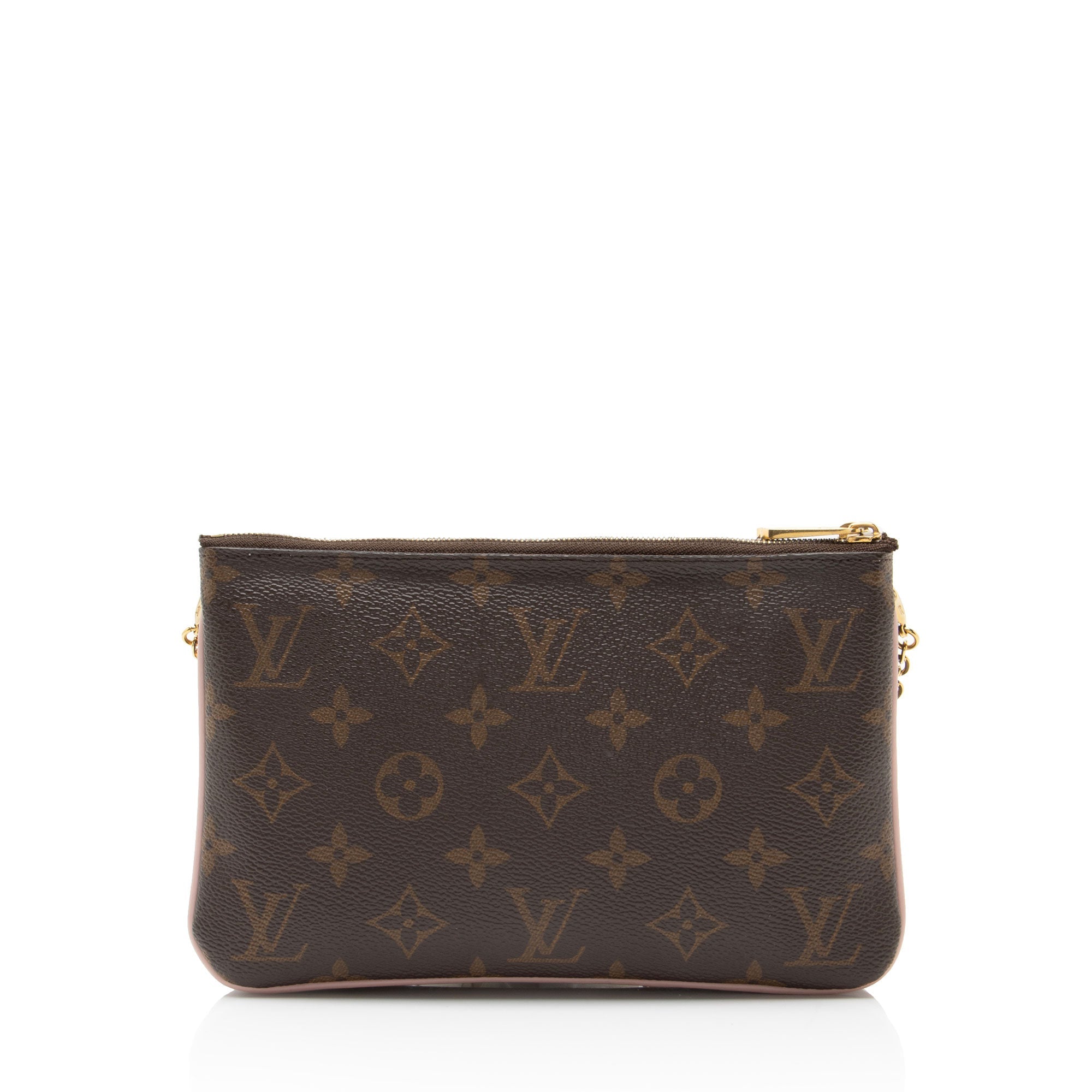 Louis Vuitton Monogram Canvas Blooming Flowers Double Zip Pochette