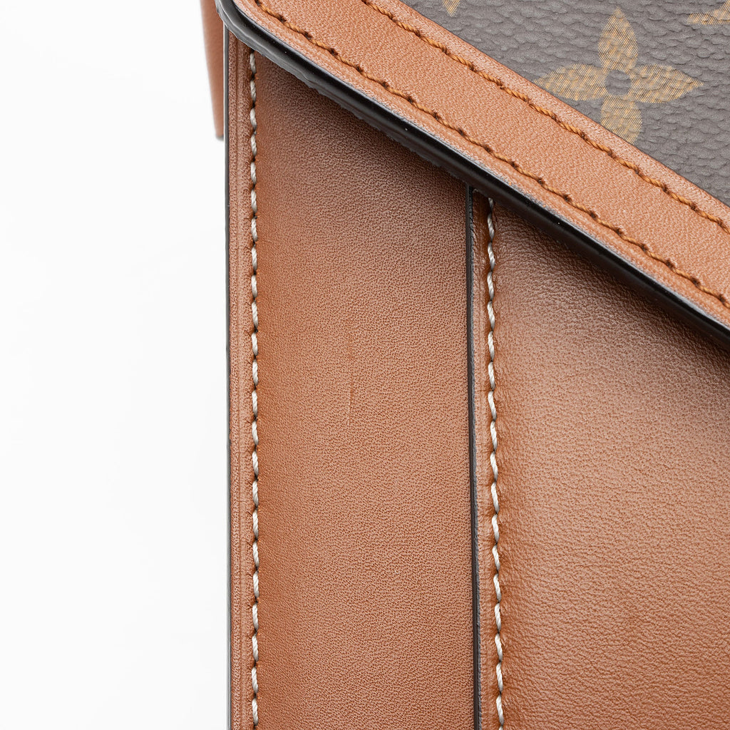 Louis Vuitton Monogram Canvas Calfskin Biface Shoulder Bag