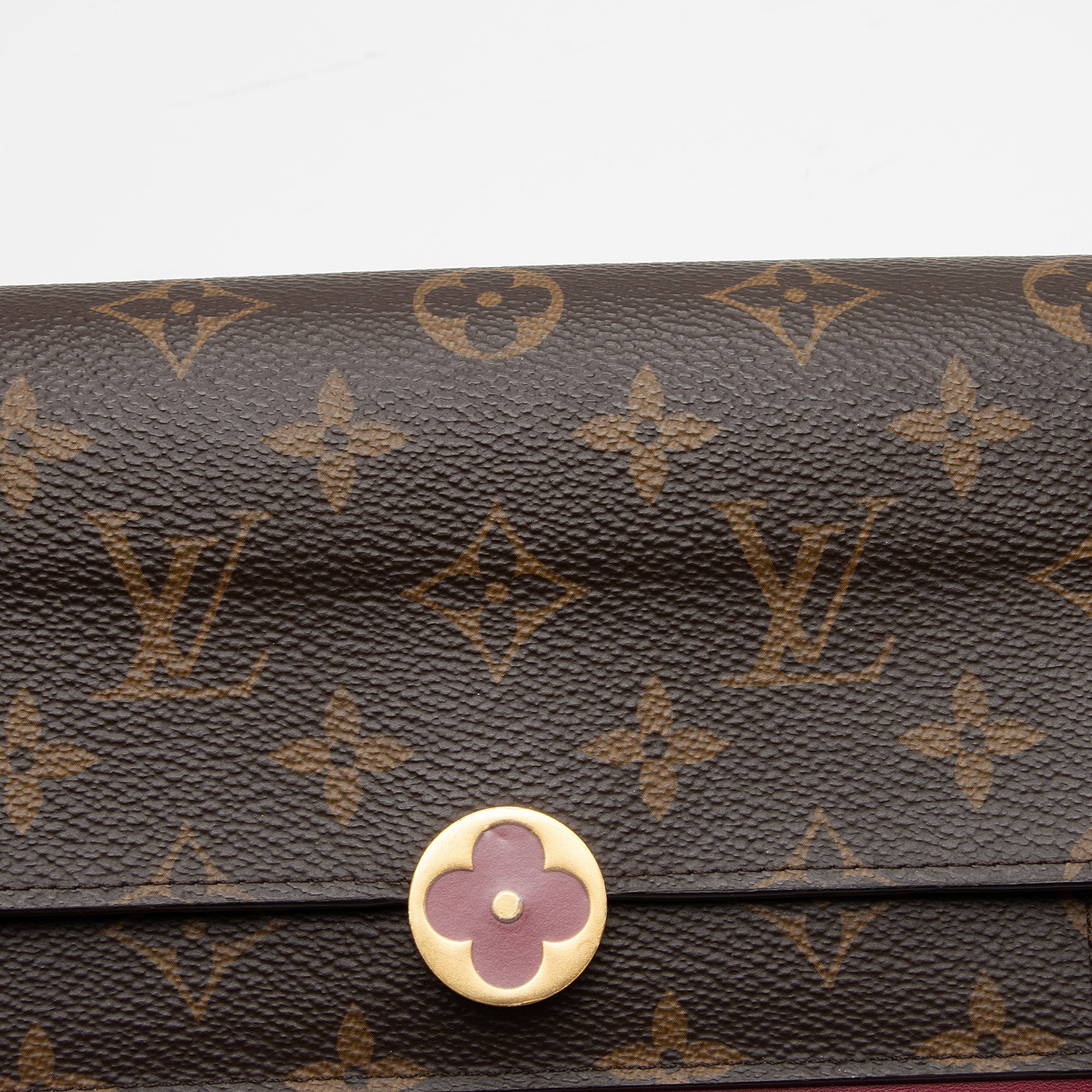 Louis Vuitton Monogram Canvas Flore Chain Wallet (SHF-atcBim)