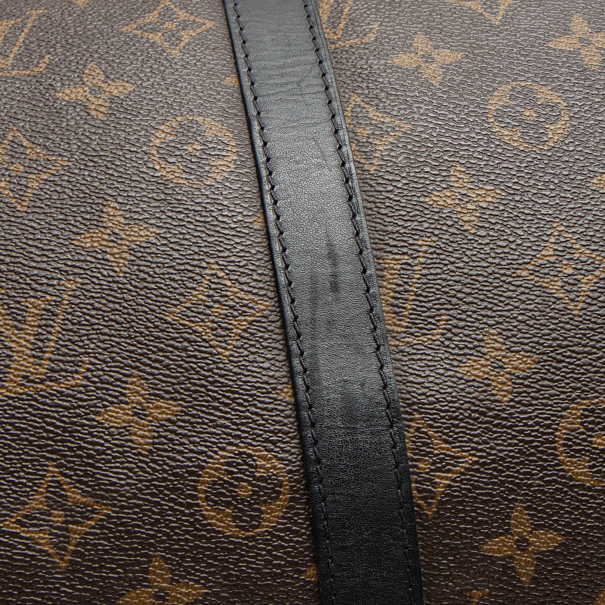 Louis Vuitton Monogram Canvas Macassar Keepall Bandouliere 55 Duffle