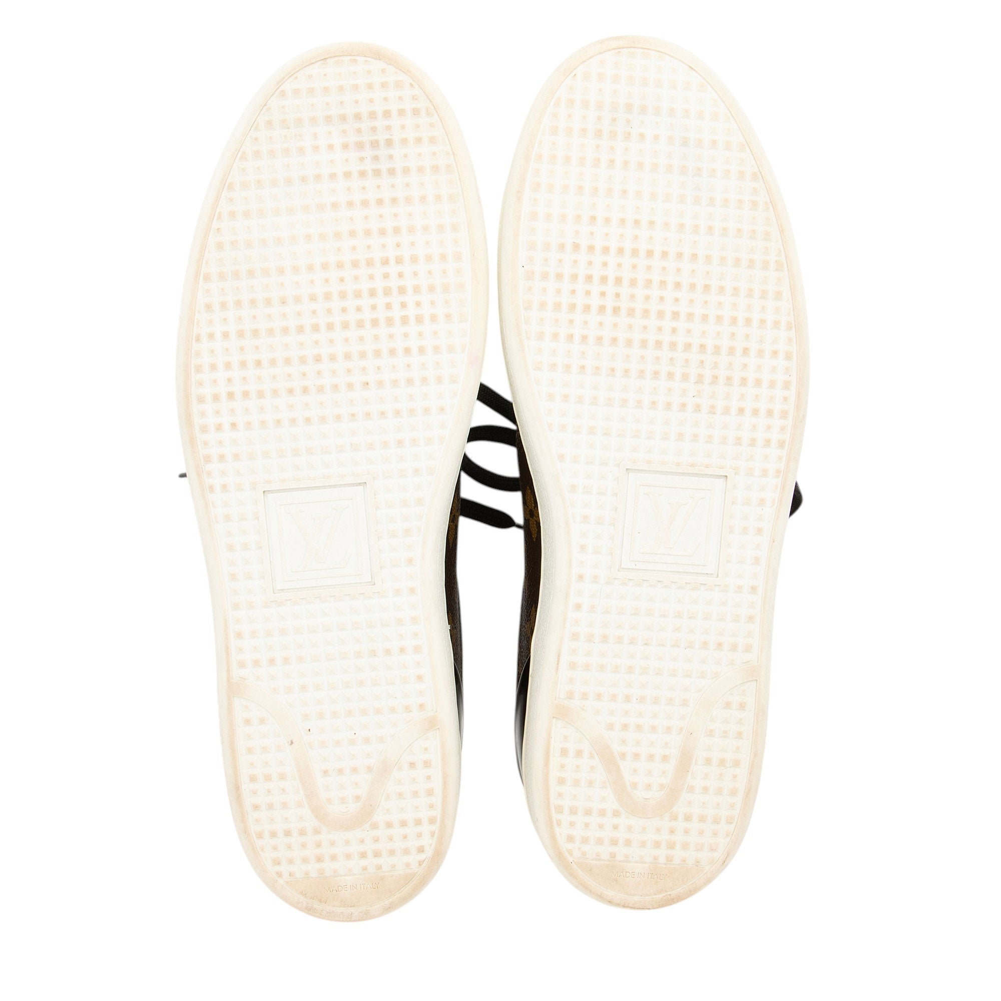 Louis Vuitton Monogram Canvas Patent Leather Front Row Sneakers - Size 10 / 40