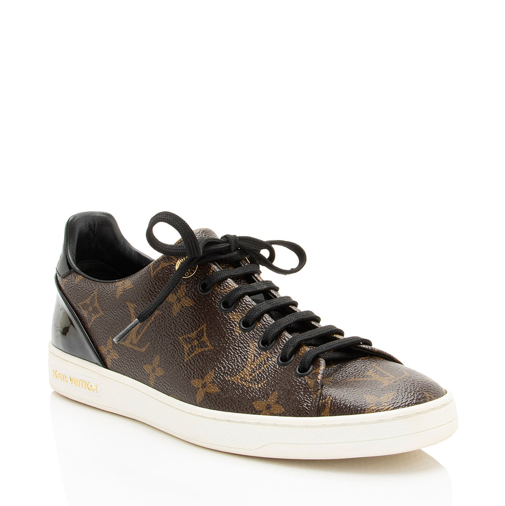 Louis Vuitton Monogram Canvas Patent Leather Front Row Sneakers - Size 10 / 40
