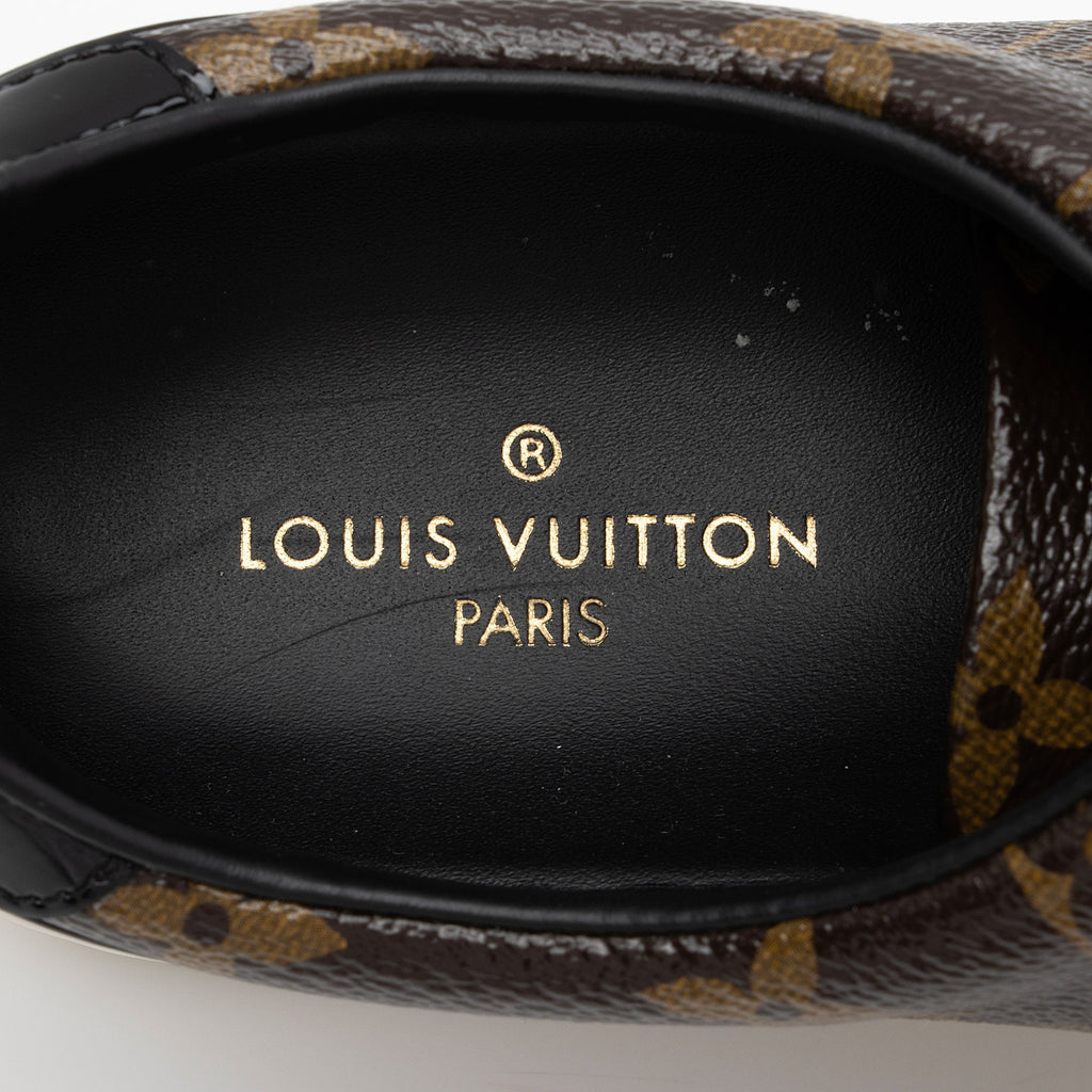 Louis Vuitton Monogram Canvas Patent Leather Front Row Sneakers - Size 8 / 38 (SHF-Q57Jez)