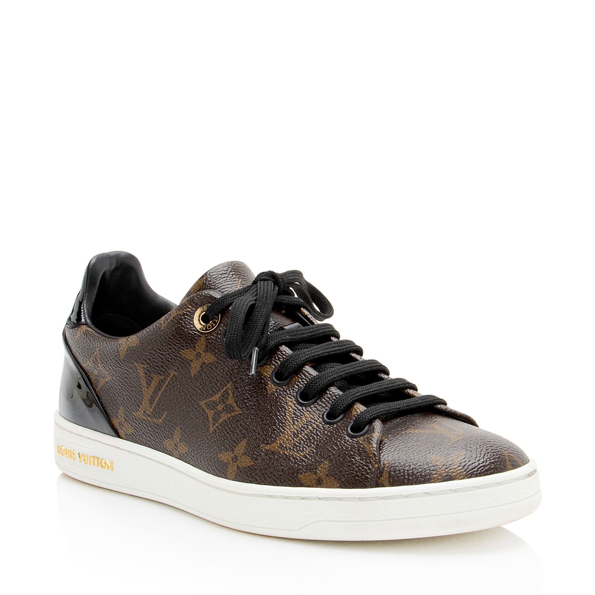 Louis Vuitton Monogram Canvas Patent Leather Front Row Sneakers - Size 8 / 38