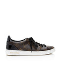 Louis Vuitton Monogram Canvas Patent Leather Front Row Sneakers - Size 8.5 / 38.5 (SHF-xaOyH3)