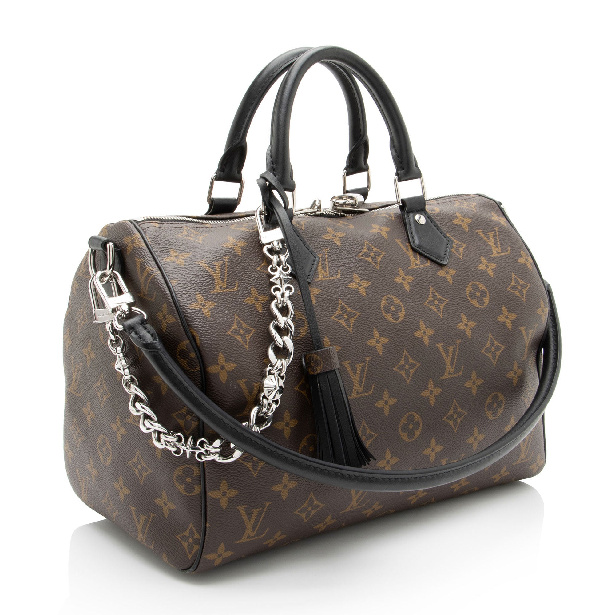 Louis Vuitton Monogram Canvas Speedy Dark 30 Satchel