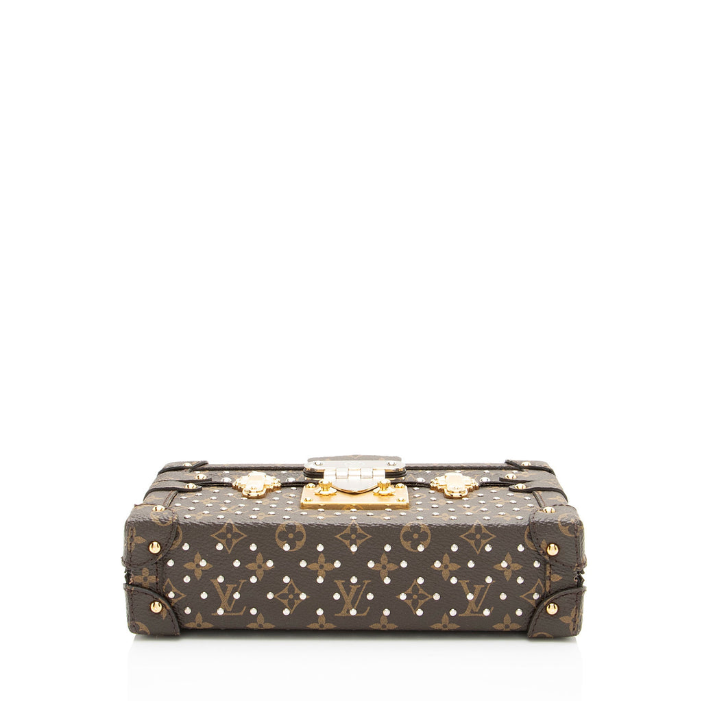 Louis Vuitton Monogram Canvas Studded Petite Malle Bag
