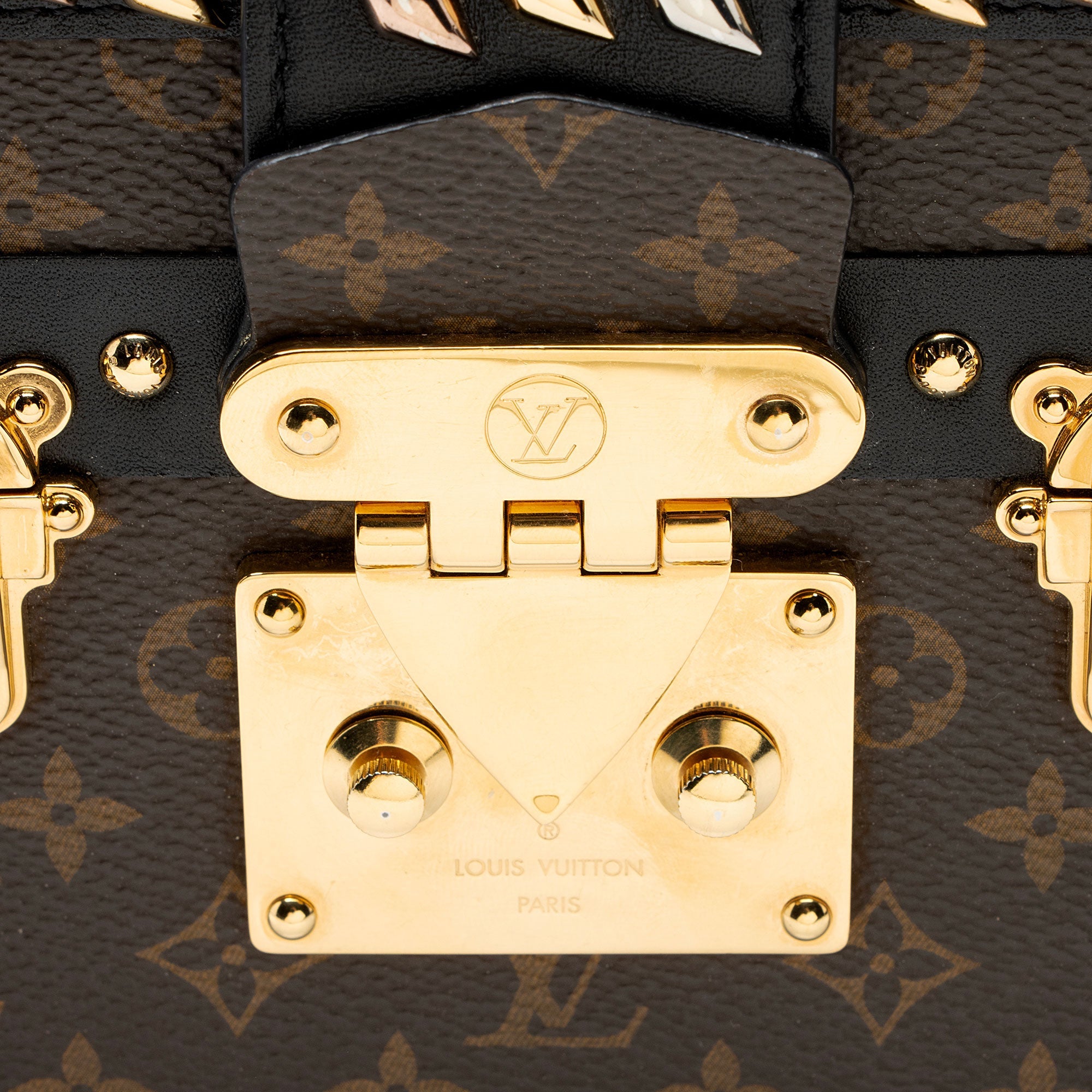 Louis Vuitton Monogram Canvas Diamond Stud Petite Malle Bag