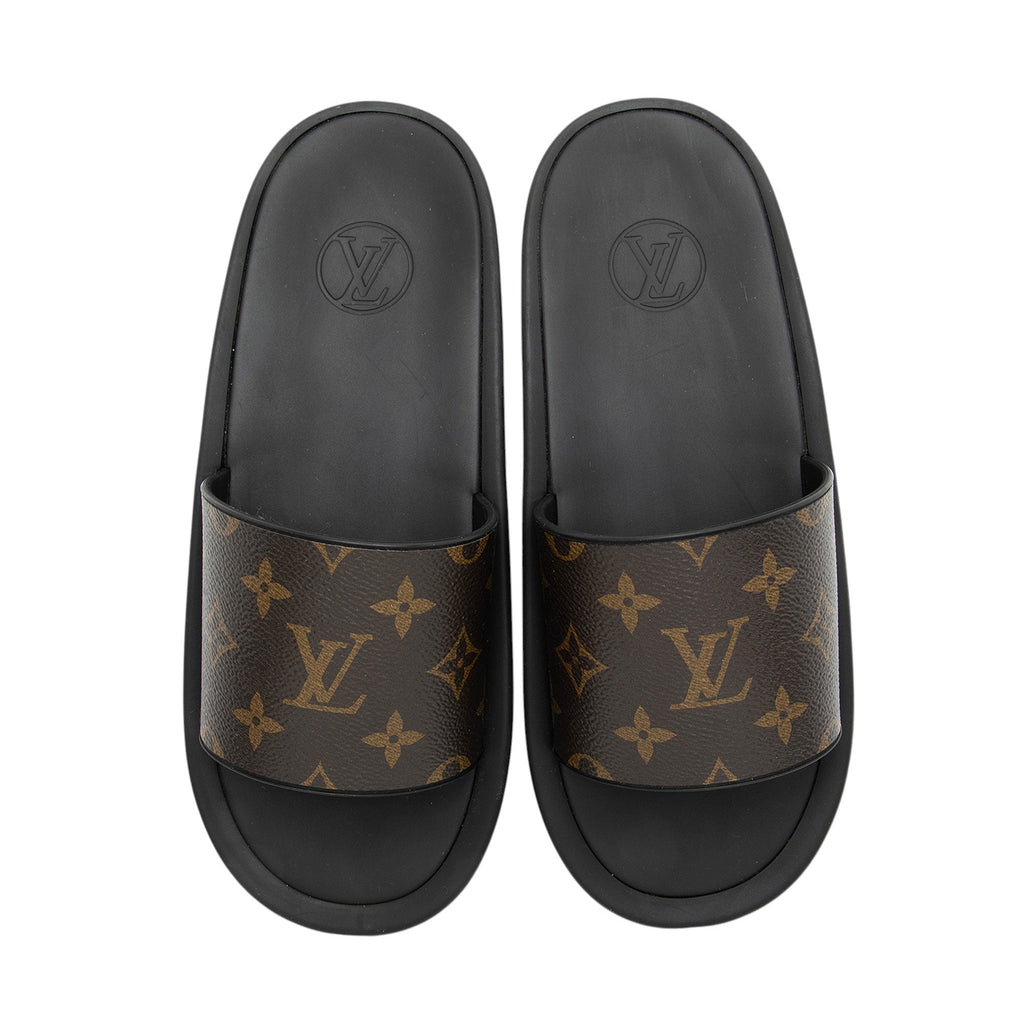 Louis Vuitton Monogram Canvas Sunbath Slide Sandals - Size 9 / 39