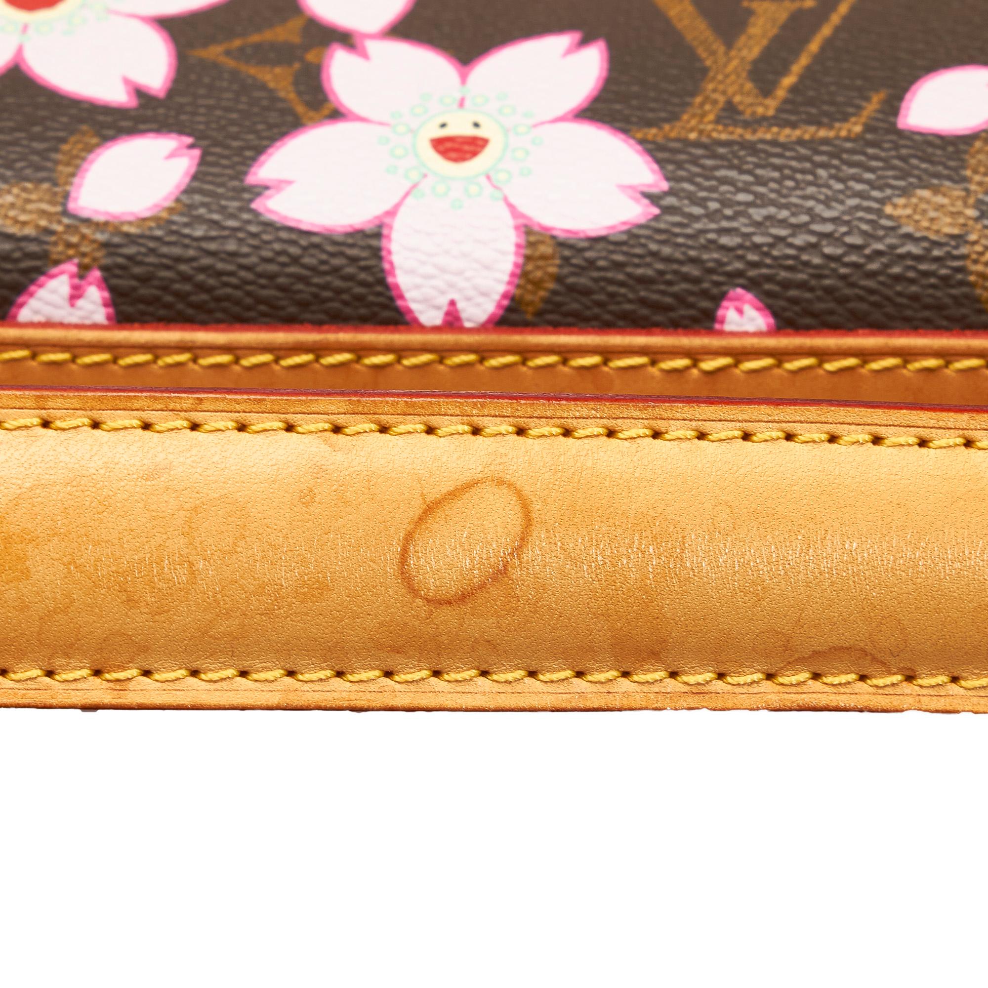 Louis Vuitton Monogram Cherry Blossom Sac Retro Takashi Murakami (SHG-CSyakF)