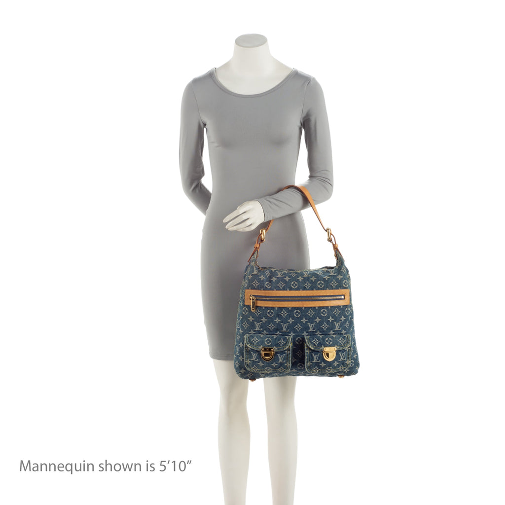 Louis Vuitton Vintage Monogram Denim Baggy GM Shoulder Bag